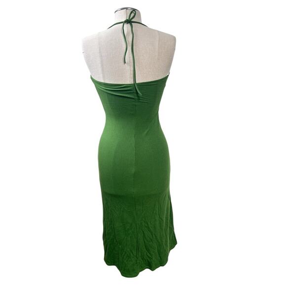 Reformation Hilo Knit Midi Dress in Palm Green Size Small Gently Used Resortwear - Picture 4 of 6